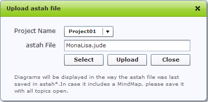 A upload dialog