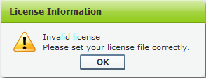 Invalid License