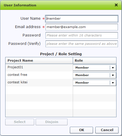 Modifying user's information Modifying user's information