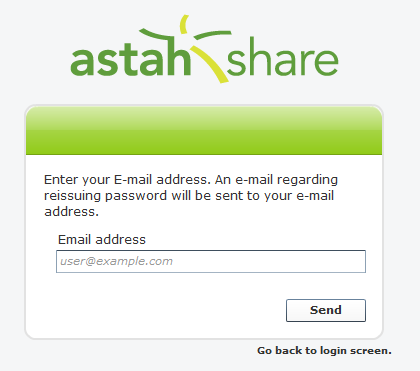 Enter your e-mail address and click [Send]